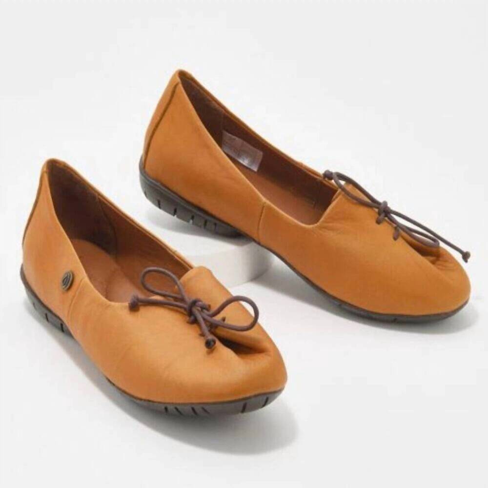 NEW SERGIO TOMANI women's karla leather slip-on shoes in amarillo
